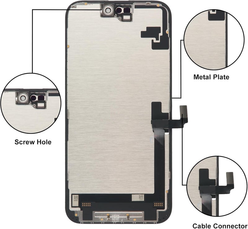 LL TRADER Screen Replacement for iPhone 16 Plus 6.7" LCD Retina FHD Display COF Touch Screen Digitizer with Repair Tool Kits, Waterproof Tape, Screen Protector - Image 4